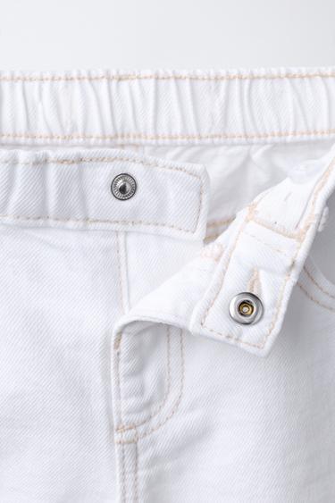 BERMUDA EN JEAN MOM FIT - Blanc de Zara - Image 2