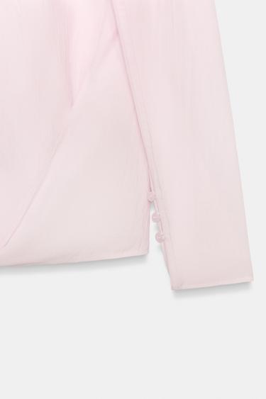 CHEMISE OVERSIZE À NŒUD - Rose délavé de Zara - Image 7