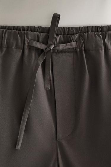 PANTALON POPELINE - Gris foncé de Zara - Image 2