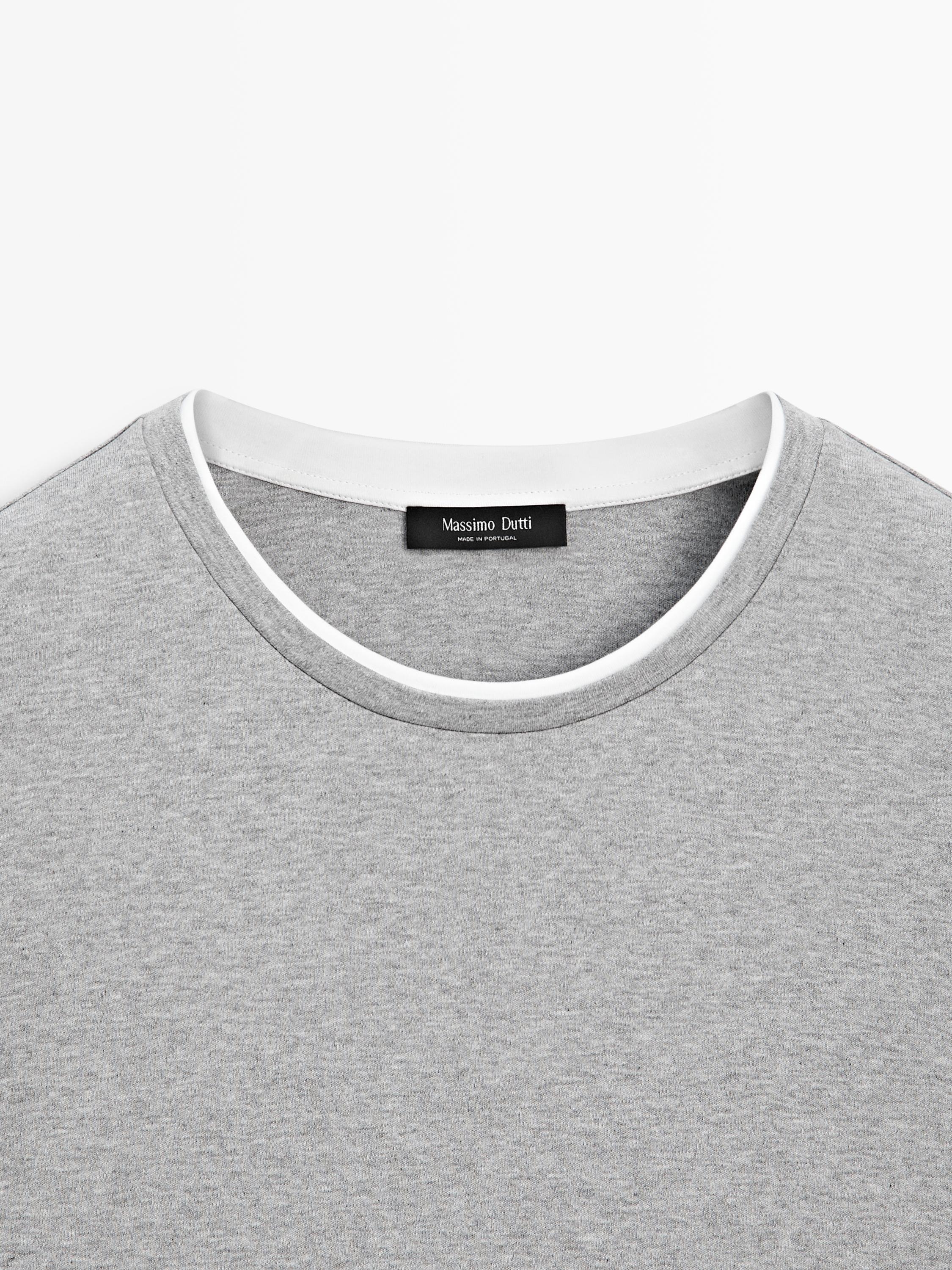 100% cotton T-shirt with contrast detail