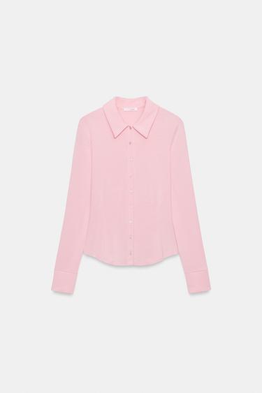 CHEMISE FLUIDE À MANCHES LONGUES - Rose de Zara - Image 4
