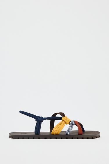COLOURED STRAPPY SANDALS - Multicoloured by Zara