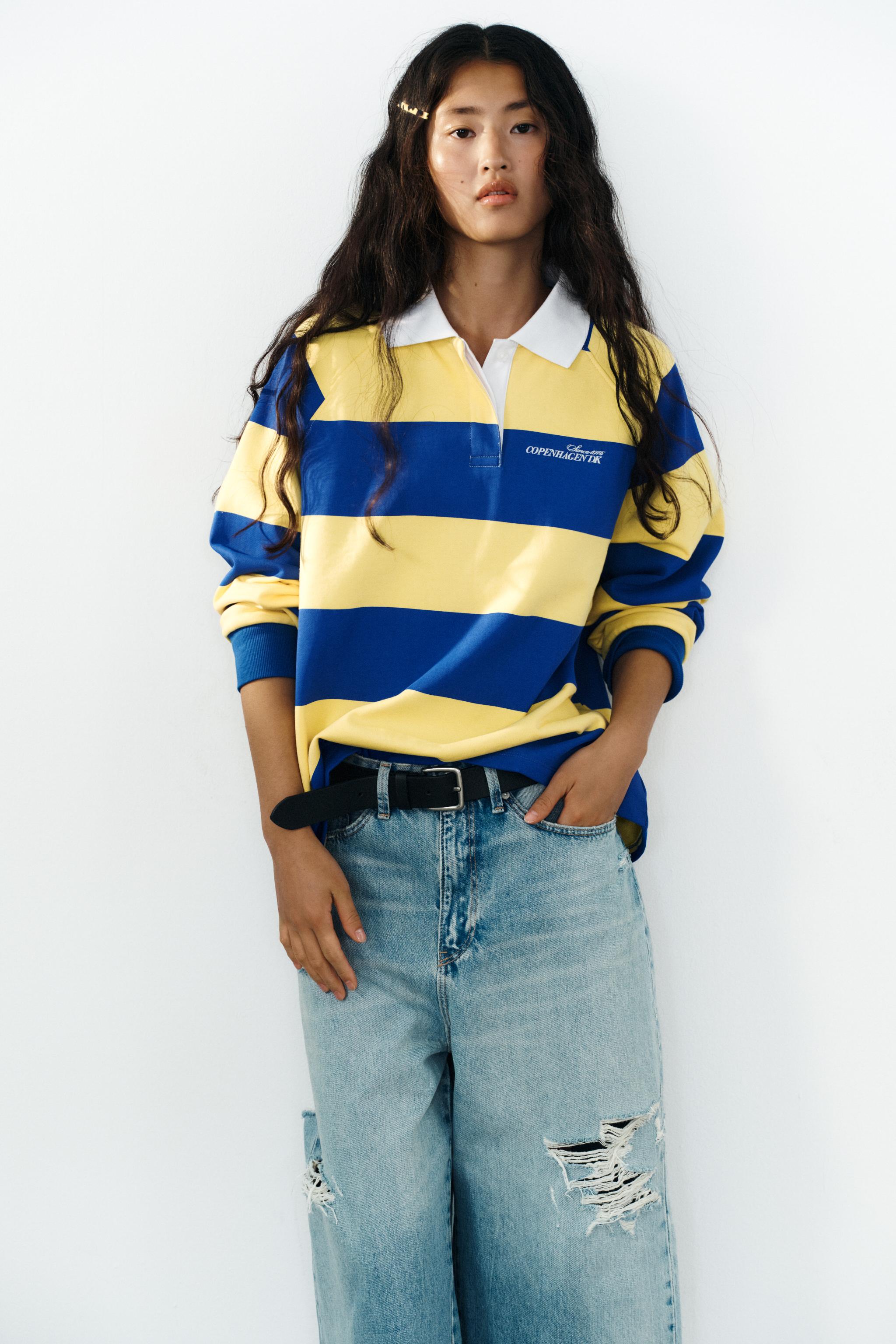 STRIPED EMBROIDERED POLO SHIRT