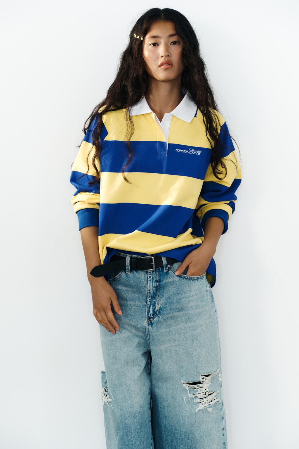 STRIPED EMBROIDERED POLO SHIRT