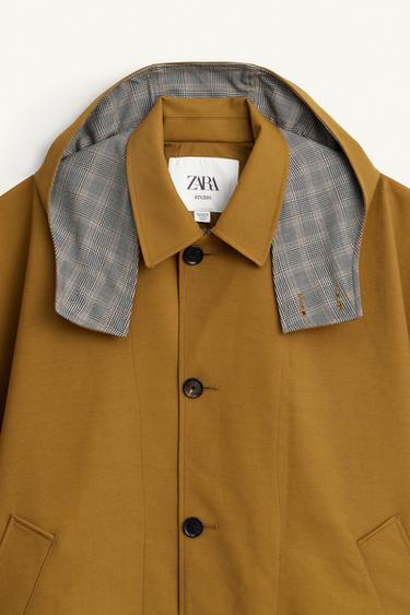 CONTRAST CHECK WATER-REPELLENT PONCHO LIMITED EDITION - Beige by Zara - Image 8