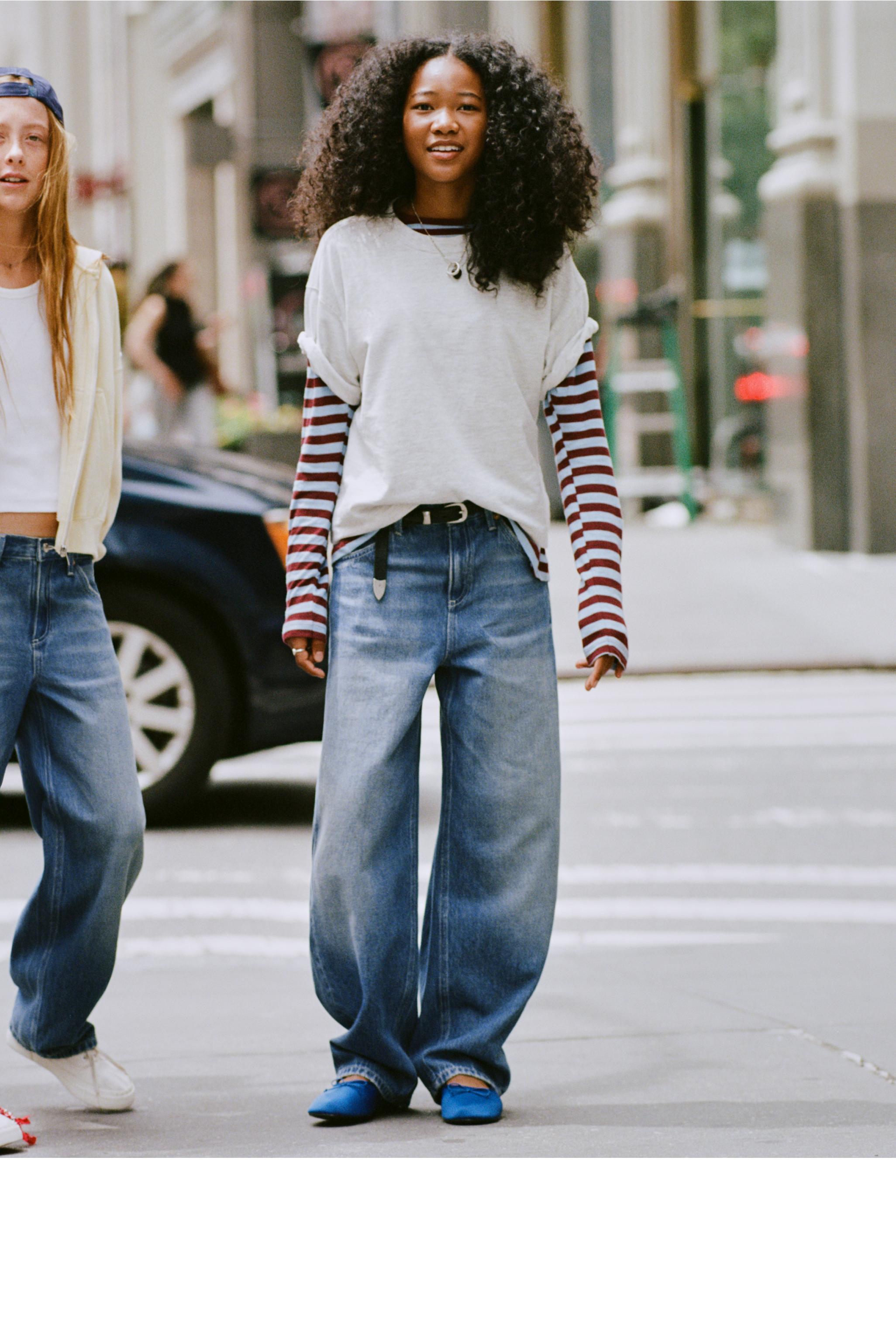 女の子用ジーンズ ワイドレッグ | ZARA 日本