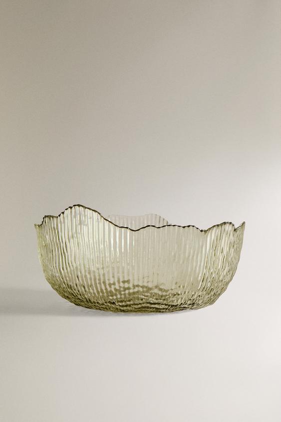 ENSALADERA VIDRIO RELIEVE - Verde de Zara - Imagen 0