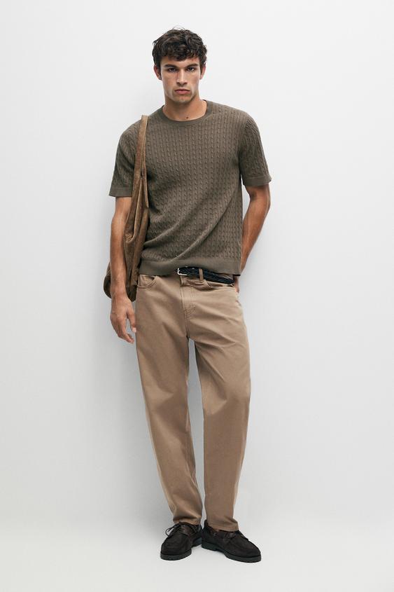 Zara Cable-knit short sleeve sweater - 598 - Image 0