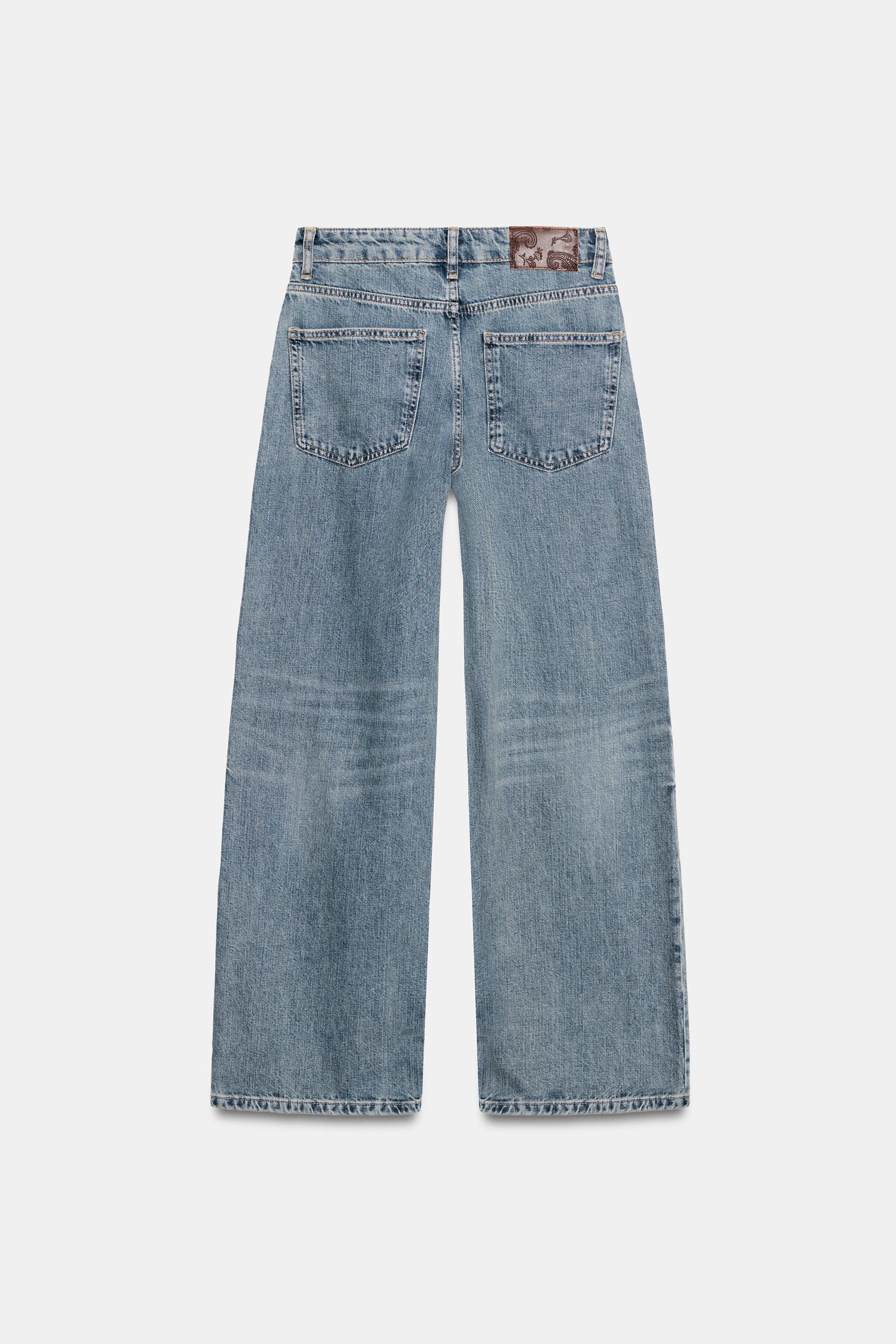 Женские джинсы Zara ZW COLLECTION RELAXED LOW-RISE WIDE LEG JEANS — фото 7