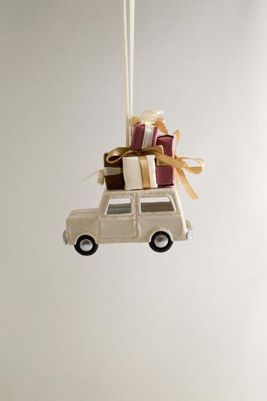 グリッターカー クリスマスツリーオーナメントホワイトZaraのグリッターカー クリスマスツリーオーナメント - ホワイト