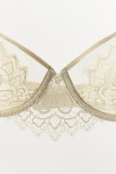 LACE UNDERWIRED BRALETTE - Ecru by Zara - Image 5