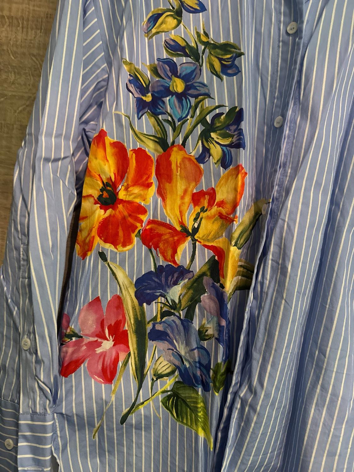 STRIPED FLORAL SHIRT - Image 2
