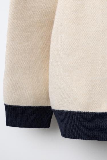 VARISITY PATCH KNIT POLO SHIRT - Navy blue by Zara - Image 3