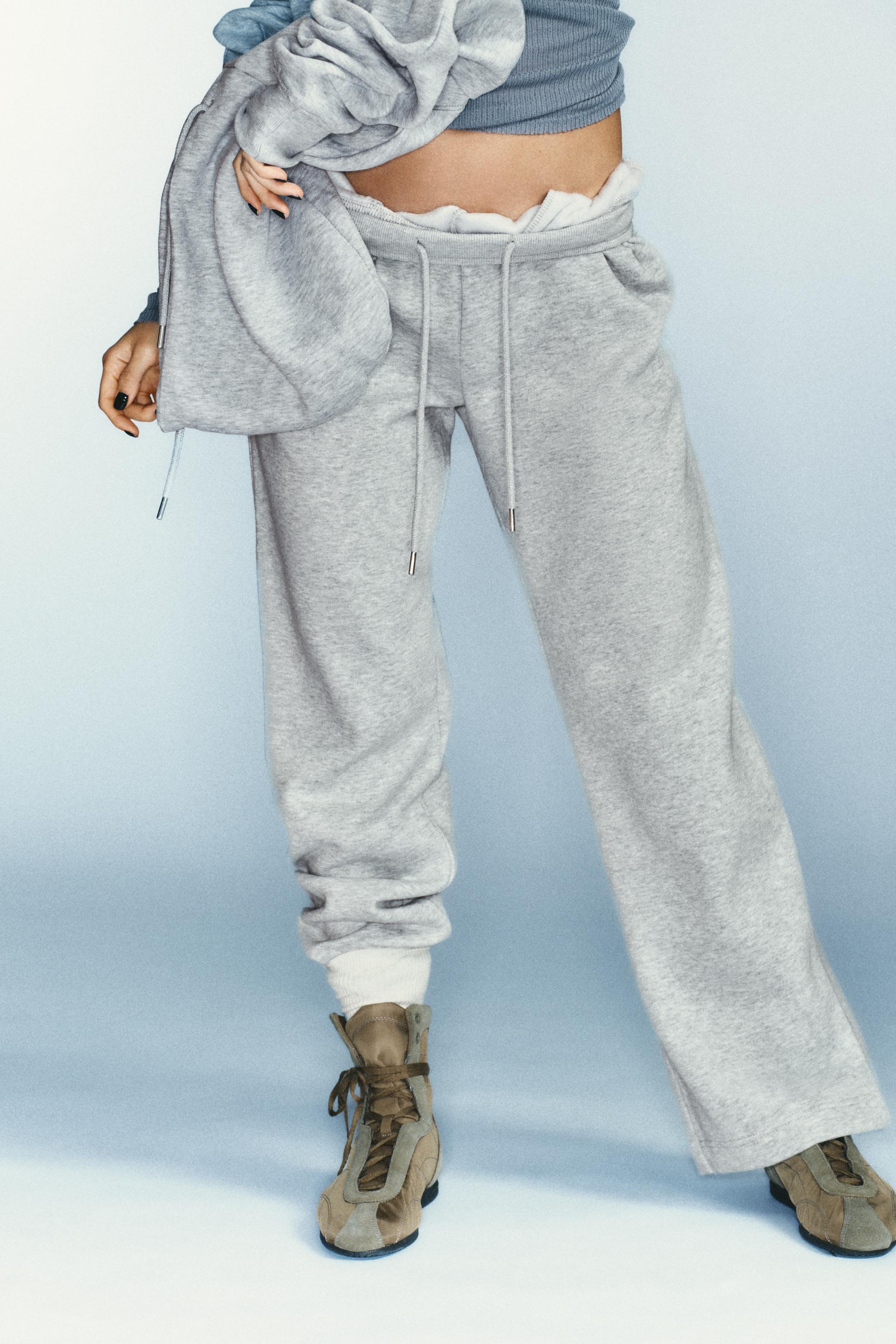 WIDE LEG FLEECE PANTS