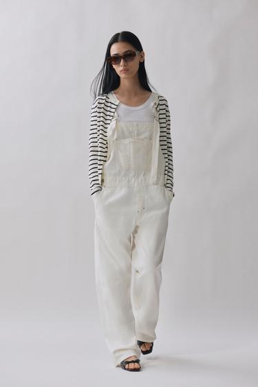 ZW COLLECTION デニムジャンプスーツホワイトZaraのZW COLLECTION デニムジャンプスーツ - ホワイト