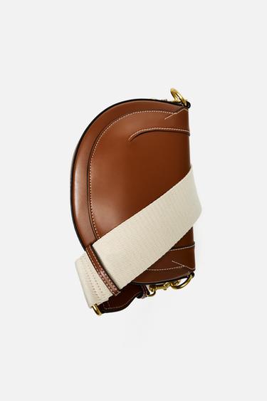 BANDOLERA PESPUNTE CANVAS - Tostado oscuro de Zara