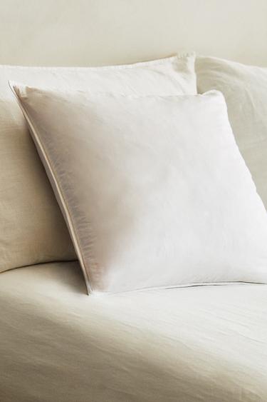 FEATHER CUSHION FILLING COTTON COVER - White by Zara - Image 5
