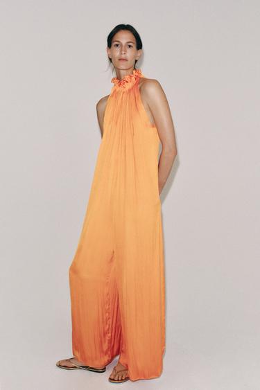 COMBINAISON SATINÉE ZW COLLECTION - Orange de Zara