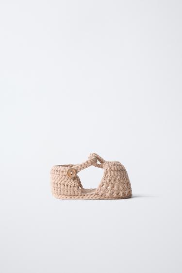 Zara COTTON BOOTIES - Sandy Brown - Image 0