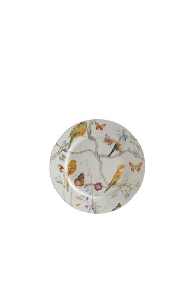 DESSERT PLATE WITH BRANCHES AND BIRDS | MARISA BERENSON - Ecru by Zara
