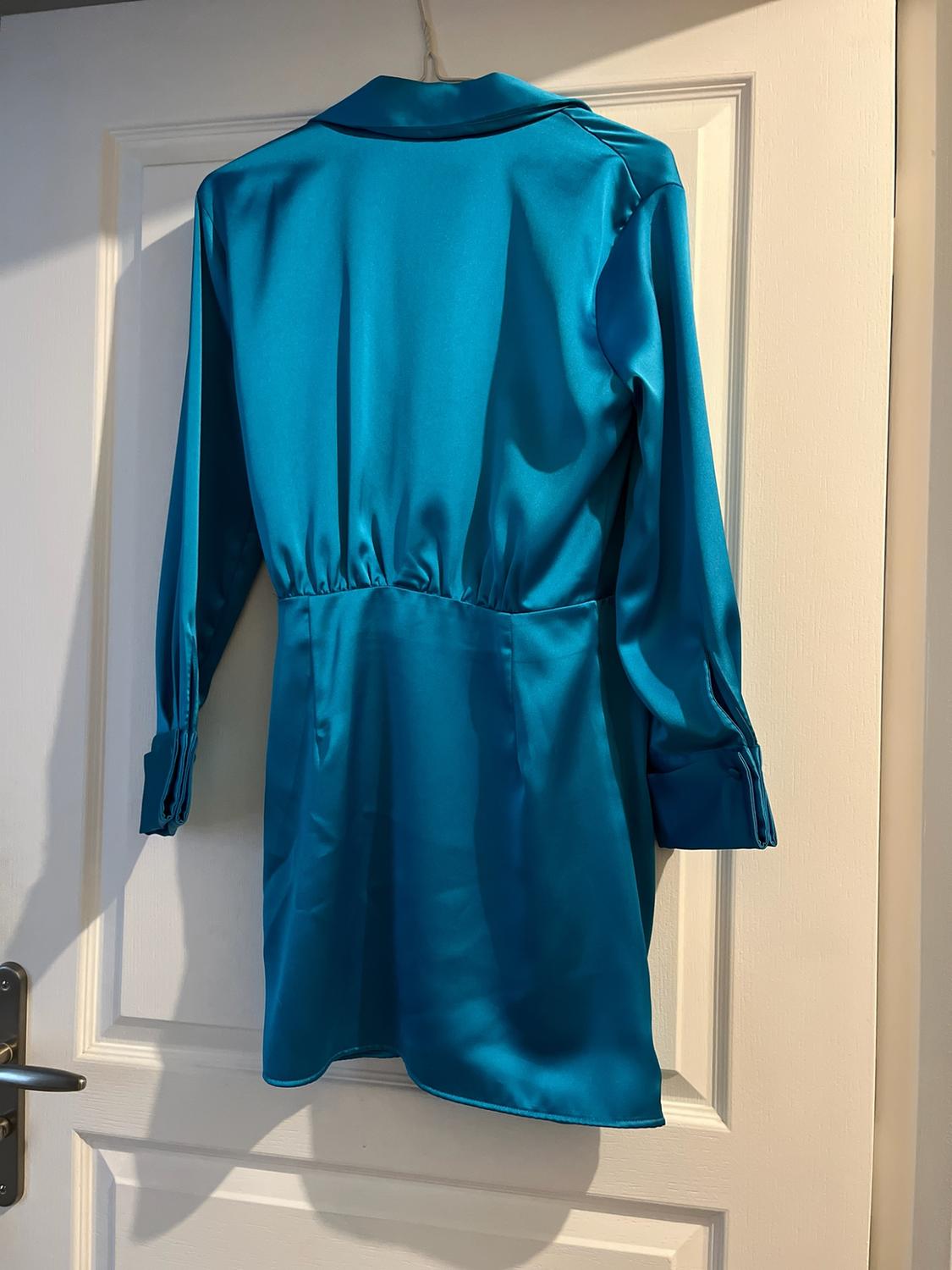 SATIN EFFECT WRAP DRESS - Image 2