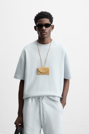 INTERLOCK TEXTURED SWEATSHIRT - dusty blue by Zara