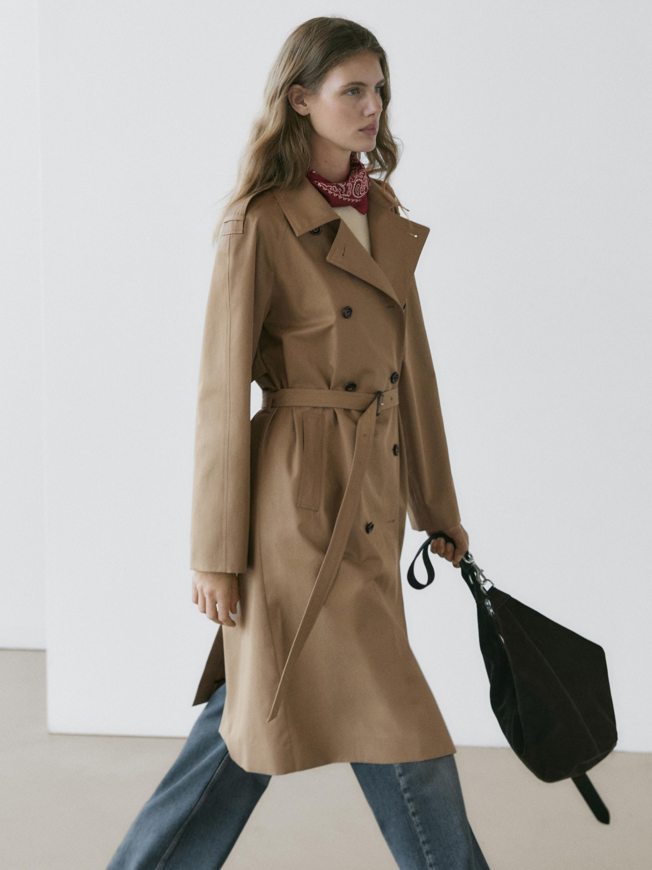 100% cotton trench coat