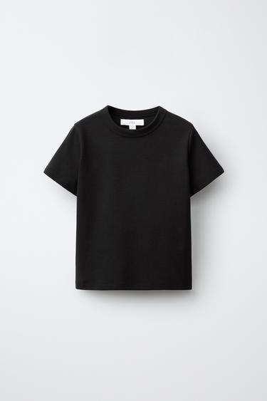 CAMISETA INTERLOCK LISA PREMIUM - Negro de Zara