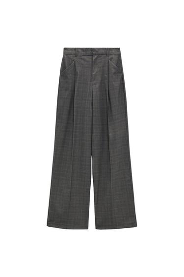 CHECK FULL-LENGTH TROUSERS