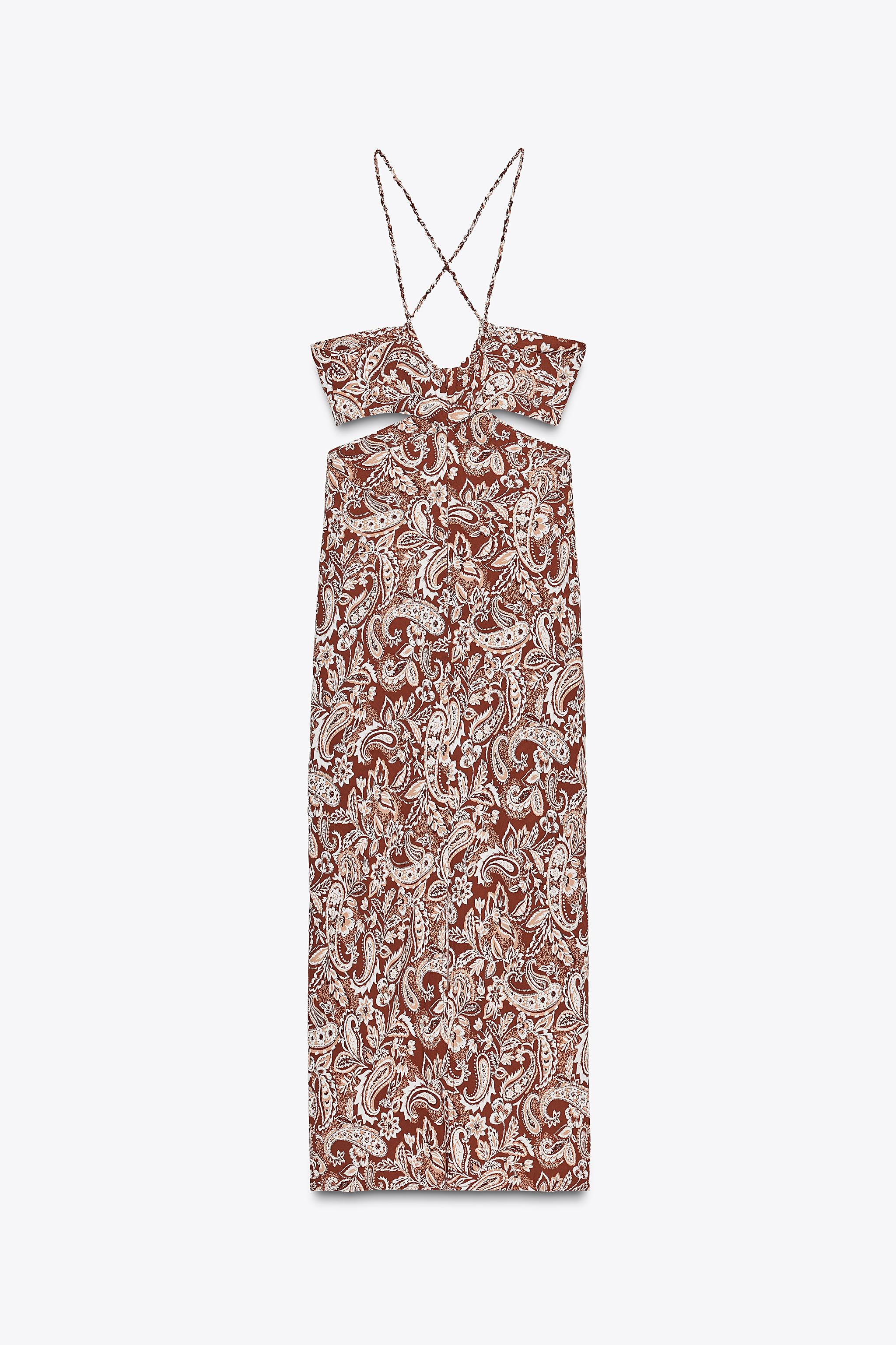 ROBE MIDI IMPRIMÉE AJOURÉE
