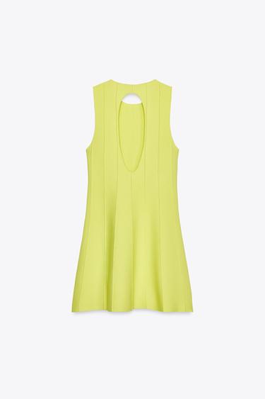 OPEN BACK KNIT DRESS - Lime by Zara - Image 7