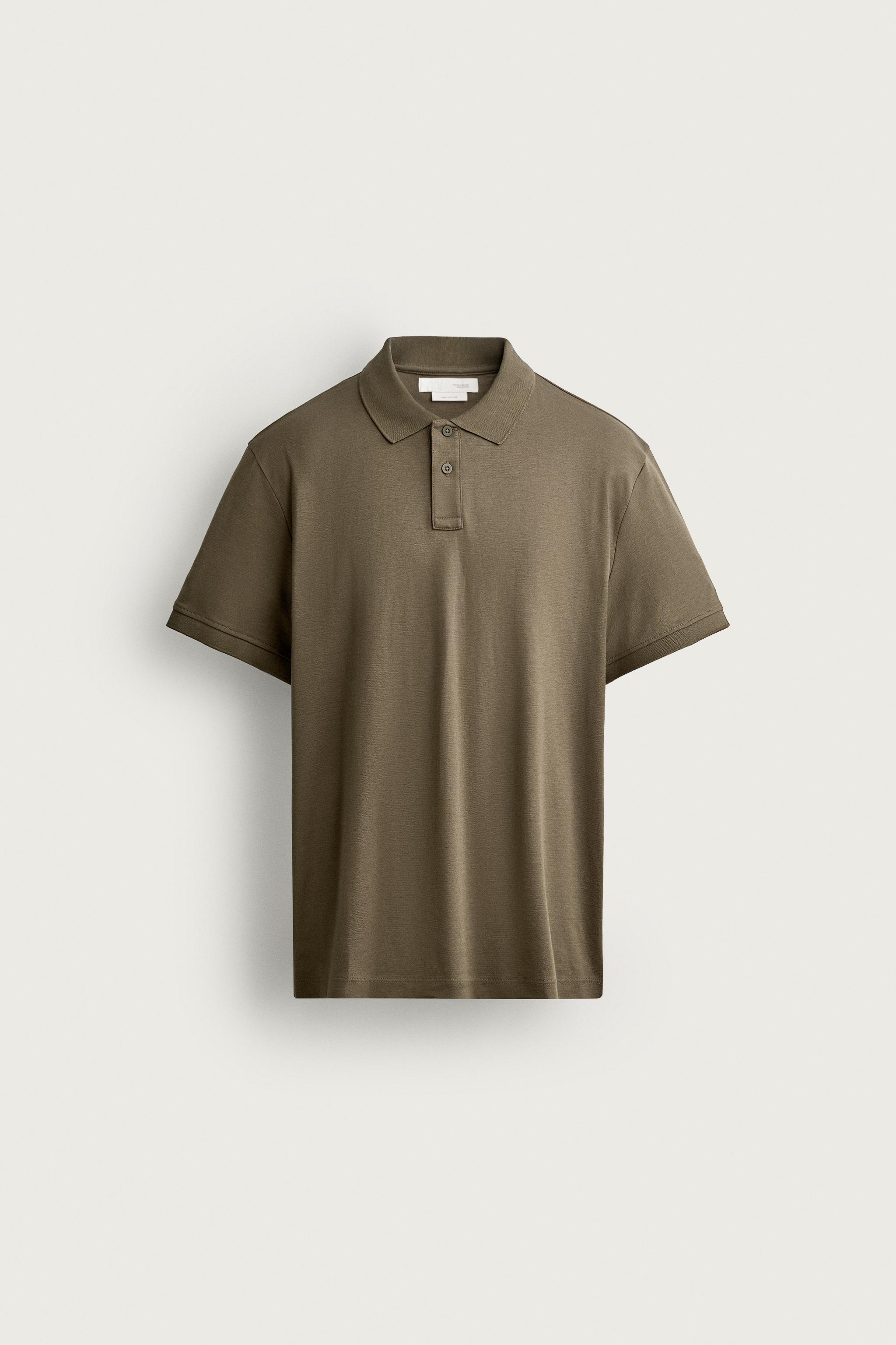 COTTON REGULAR FIT POLO SHIRT — Mink