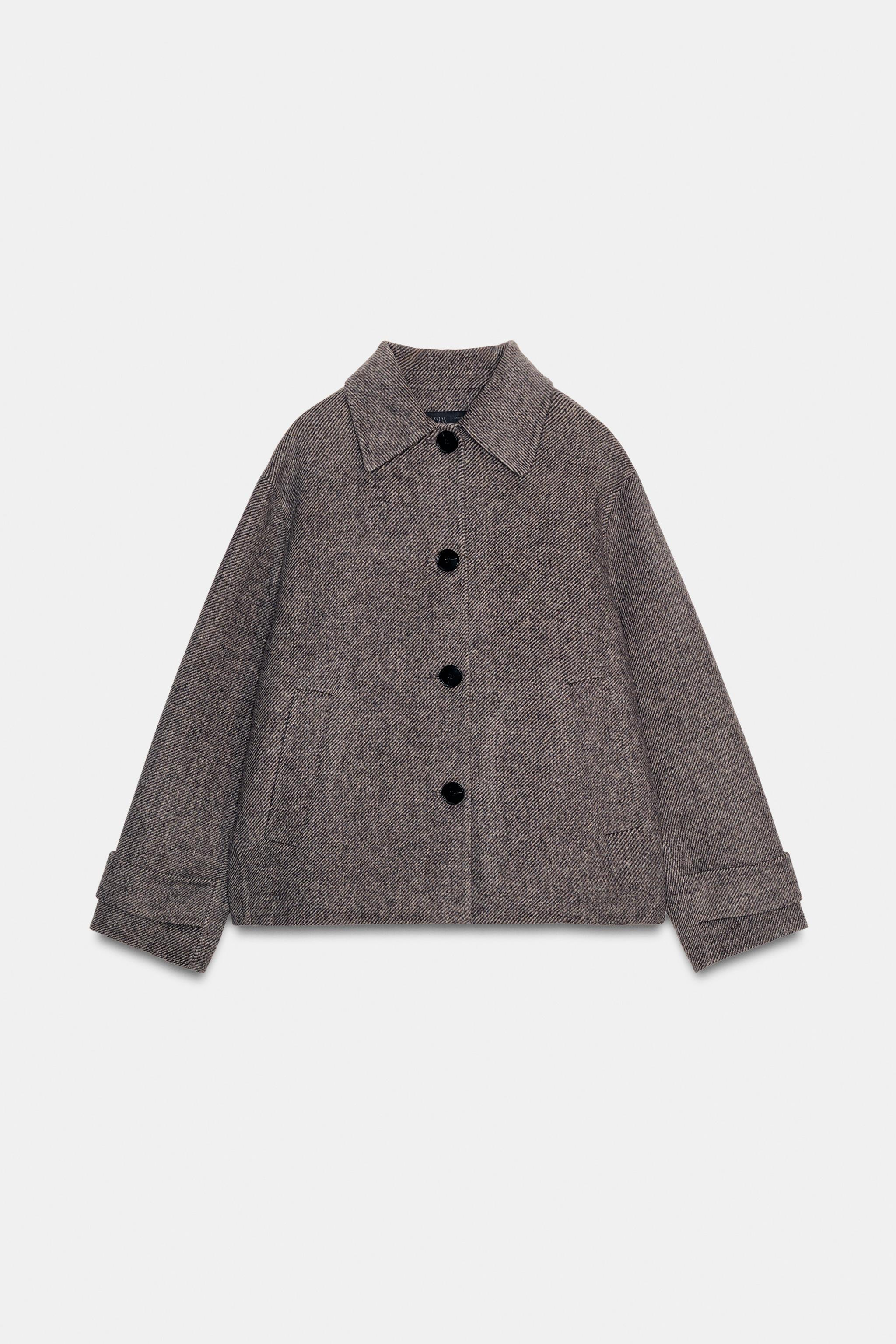 MANTEAU COURT AVEC LAINE