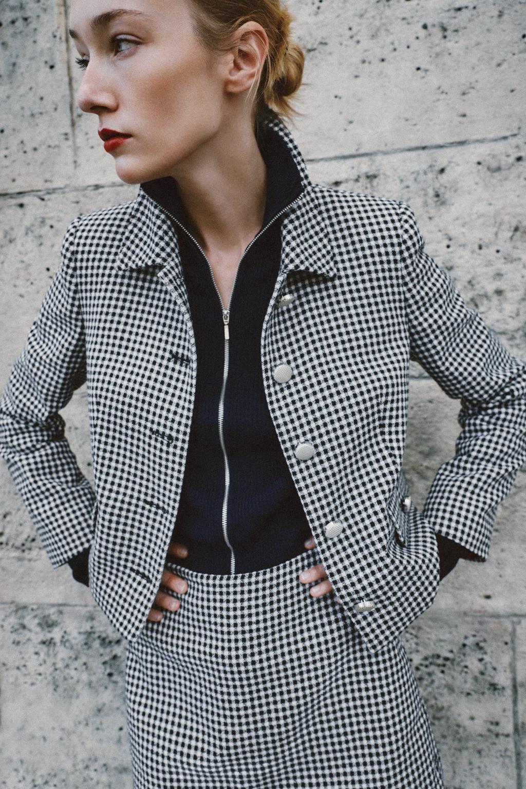 SHORT CHECK JACKET