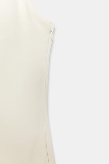 CONTRAST HALTER DRESS - Oyster-white by Zara - Image 8