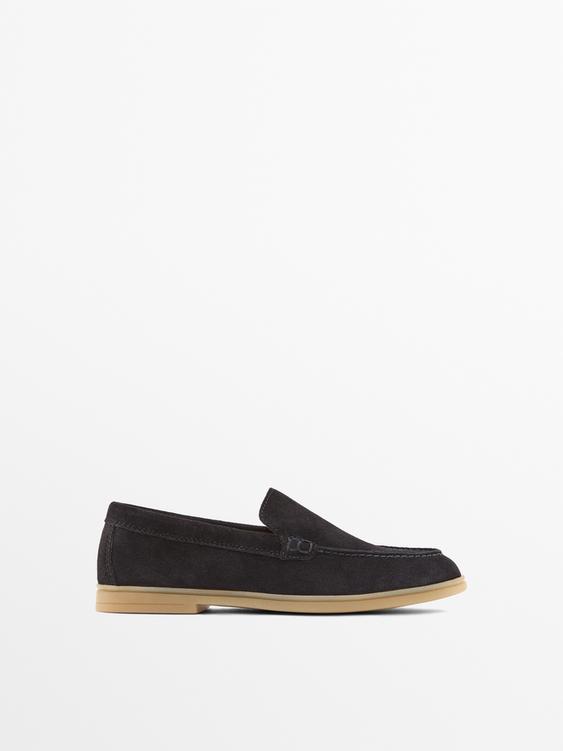 Split leather loafers from Zara - $180