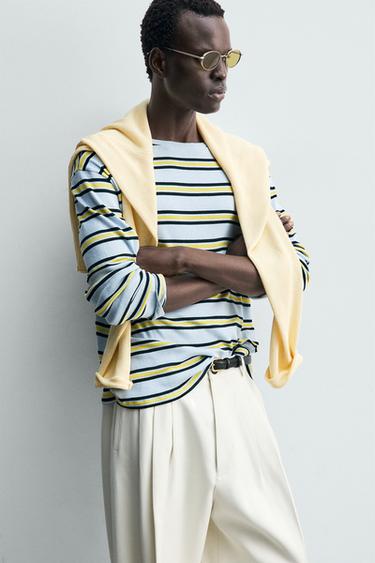 JACQUARD STRIPED T-SHIRT - striped by Zara - Image 5