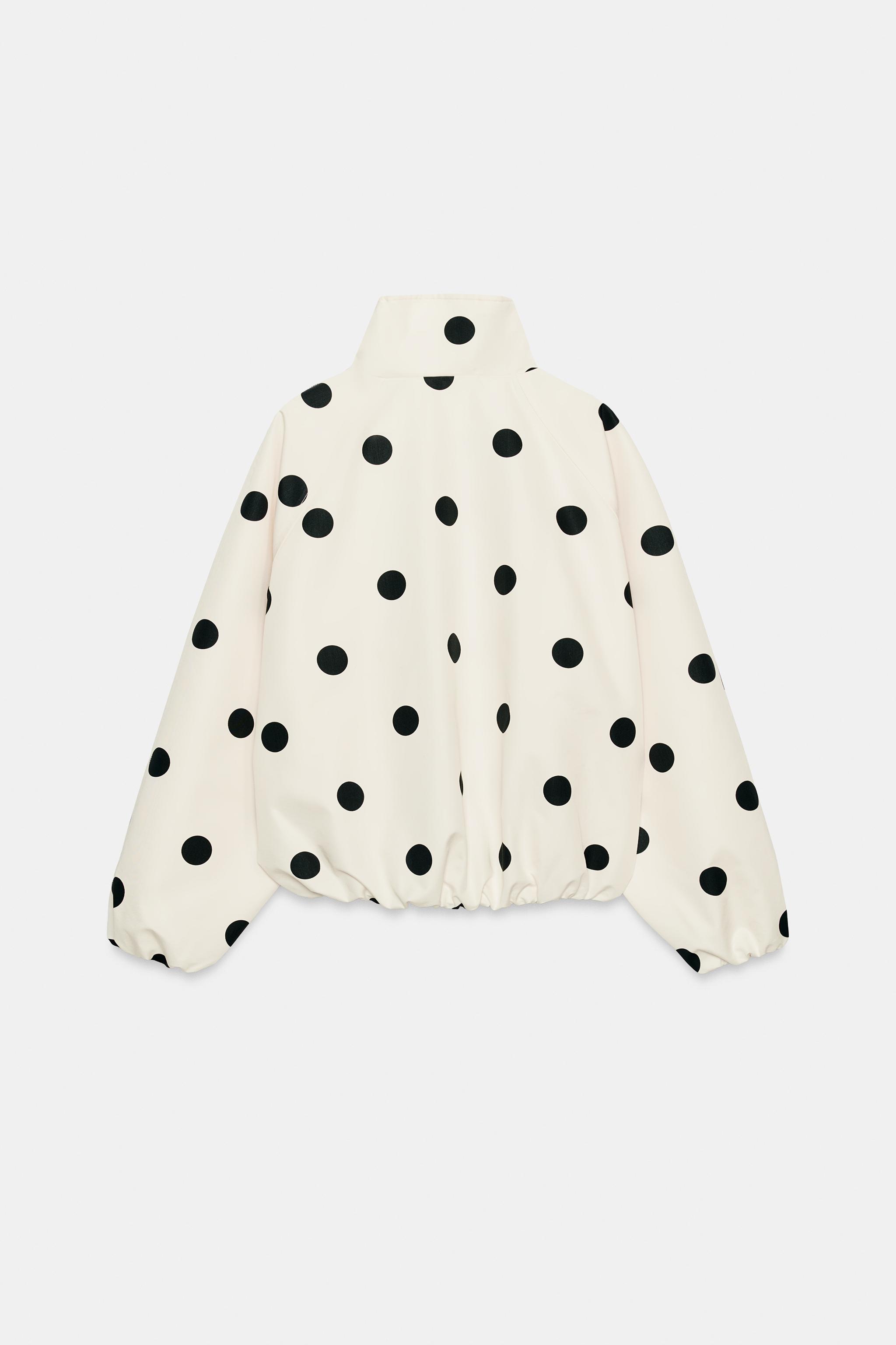 Zara Puantiyeli Bomber Ceket görsel 8