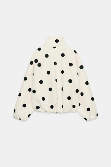 BLOUSON BOMBER À POIS - Blanc de Zara - Image 8