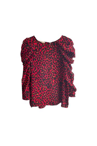 BLUSA ESTAMPADO ANIMAL DRAPEADO