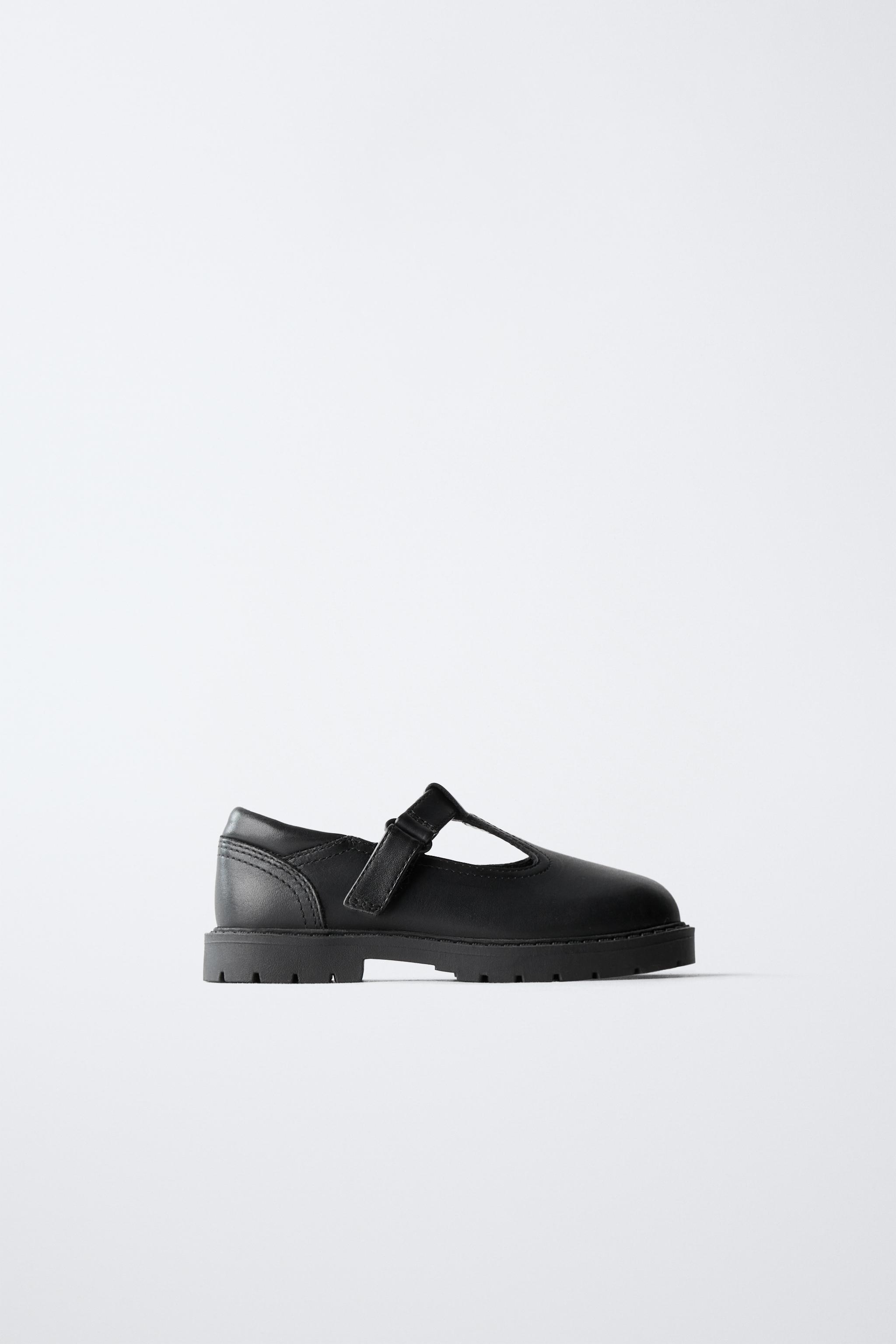 レザー ストラップシューズ サイズ 25ブラック レザー スクールシューズ - ブラック | ZARA Japan / 日本