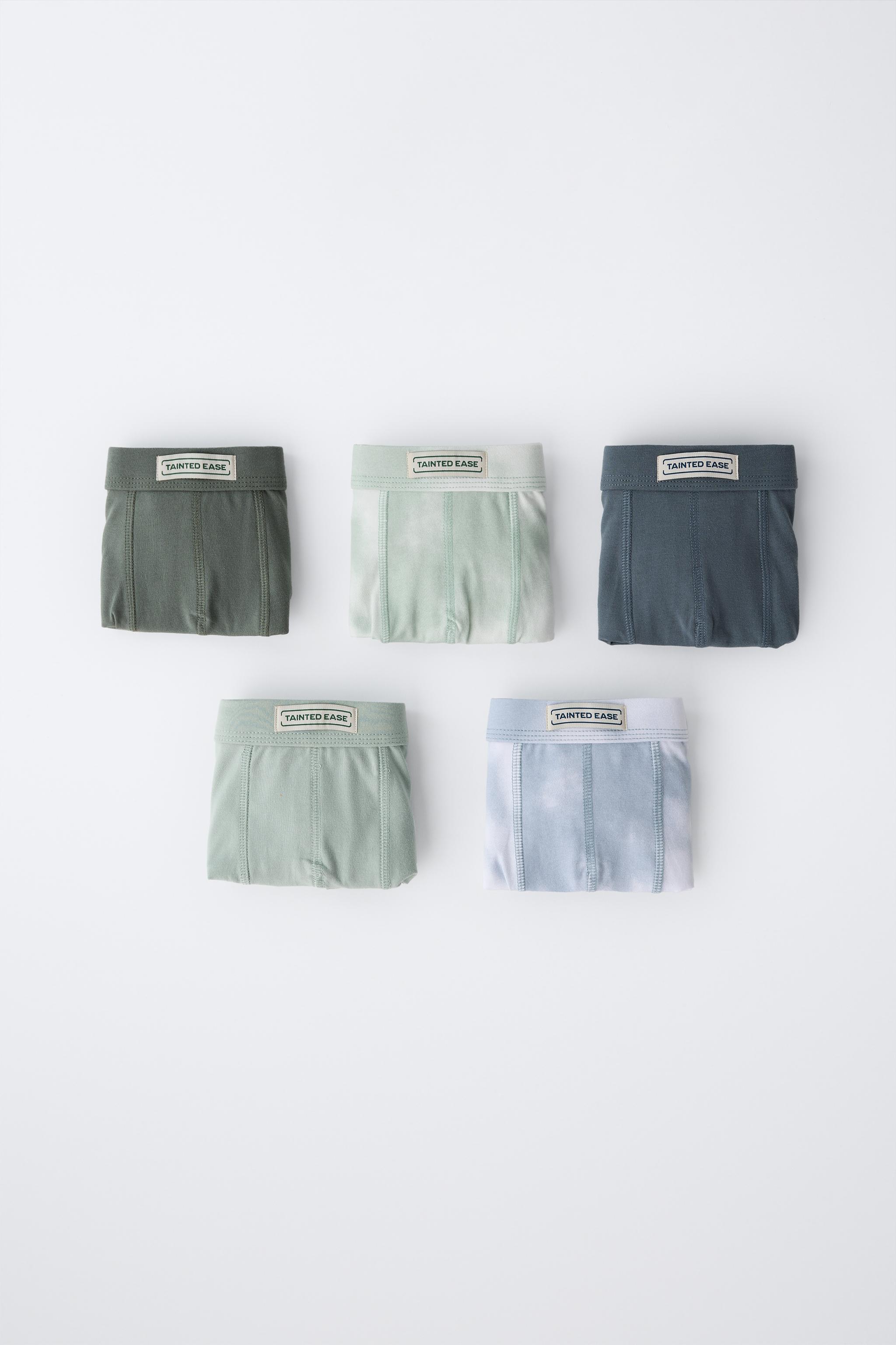 6-14 ANS/ LOT DE CINQ BOXERS TIE DYE ÉTIQUETTE