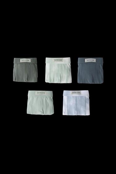 Zara AGES 6-14 / FIVE-PACK OF TIE-DYE BOXERS WITH LABEL - Multicolored - Image 0
