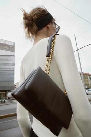 QUILTED MINI CROSSBODY BAG - Chocolate by Zara