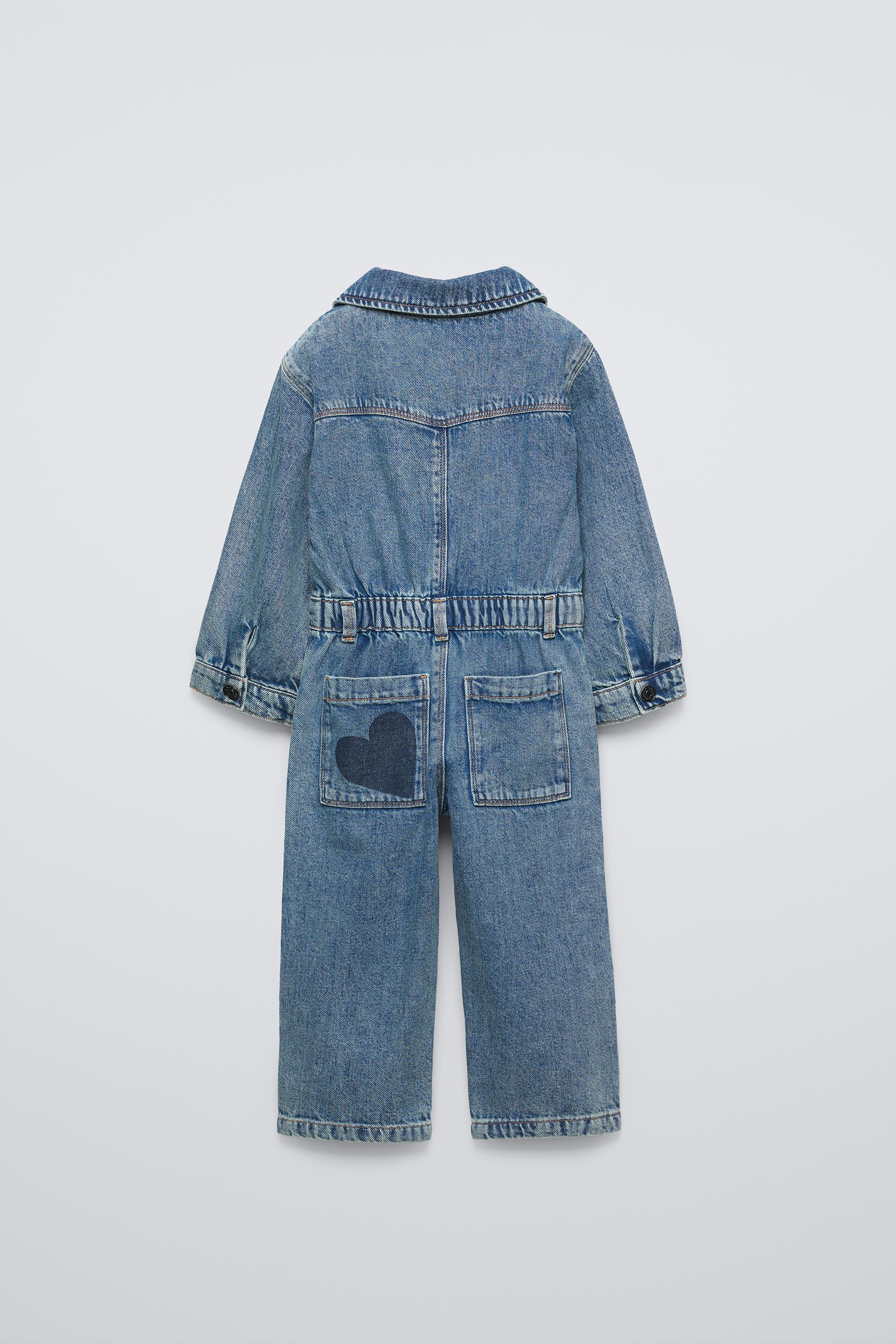 Zara denim overalls Girls size 8 high quality