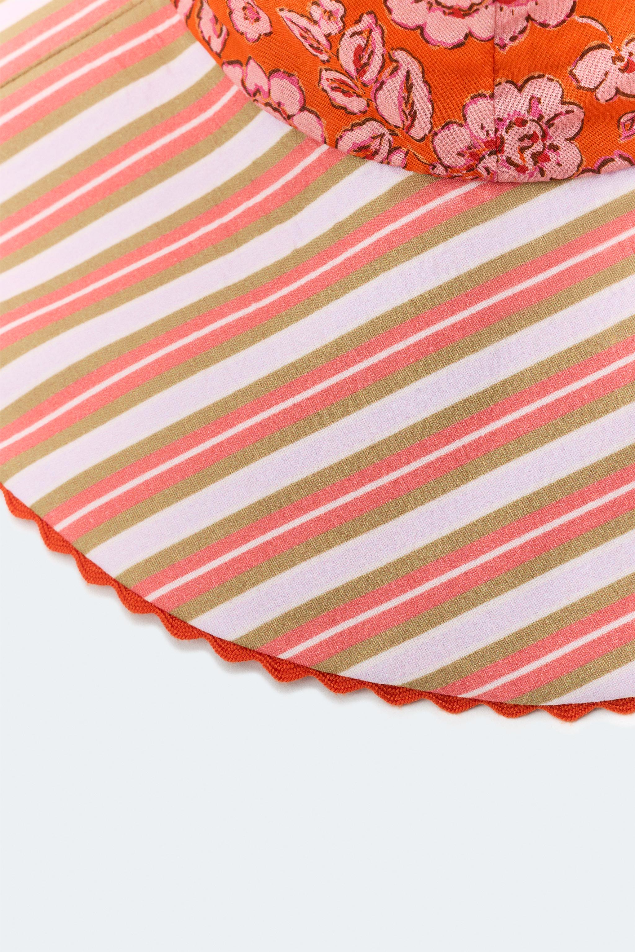 2-14 YEARS/ LIMITED EDITION FLORAL AND STRIPED HAT