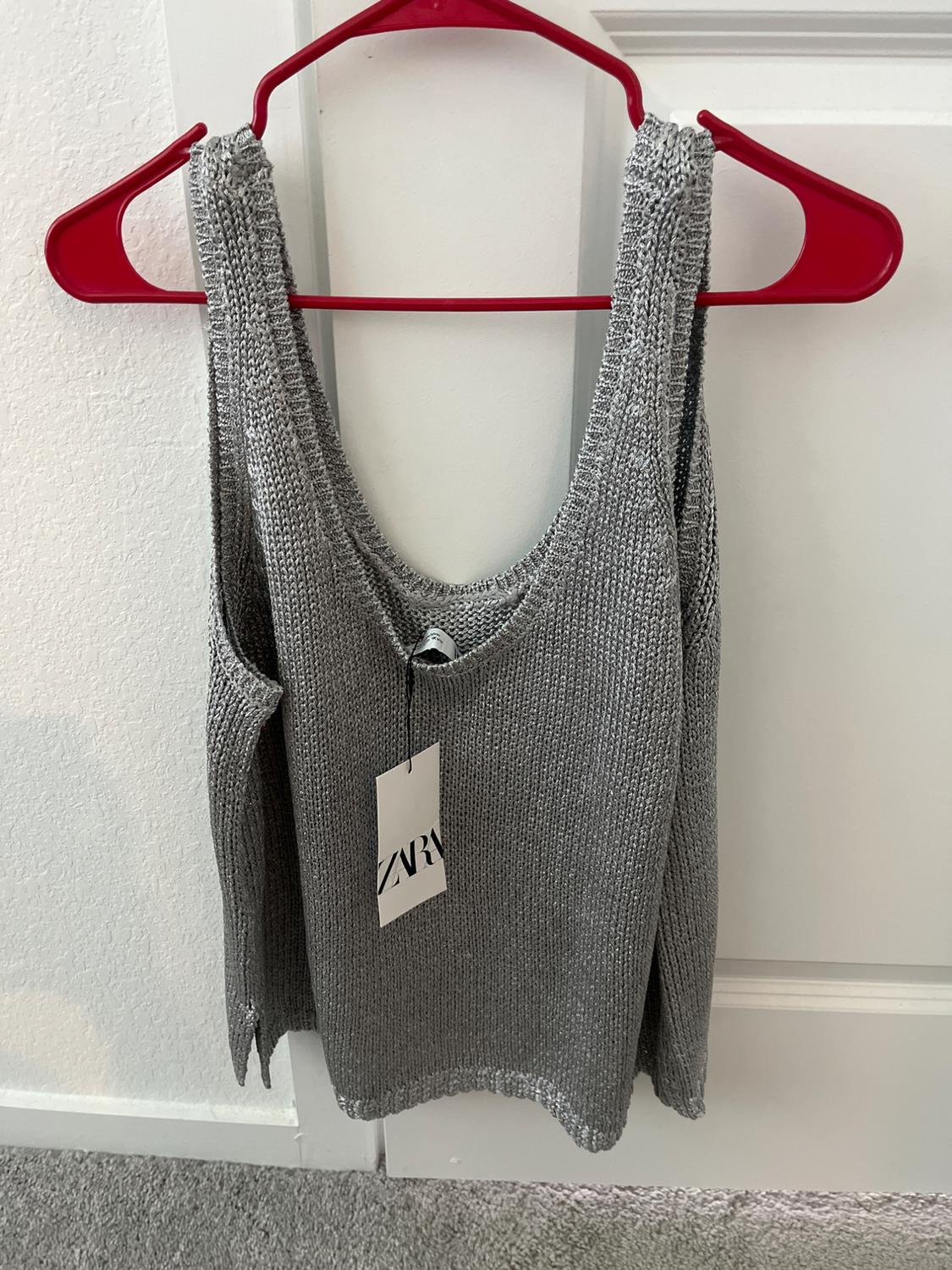 SIMPLE METALLIC KNIT TOP - Image 2