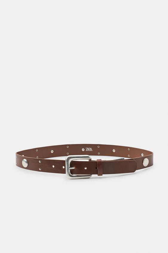 STUDDED LEATHER BELT from Zara - $49.90