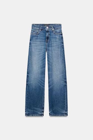JEANS Z1975 STRAIGHT-LEG HIGH-WAIST - Mid-blue by Zara
