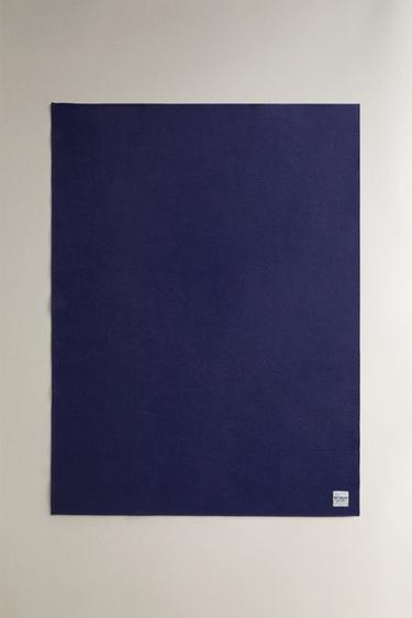 TWO-TONE WOOL BLANKET | 0FR. PARIS - أزرق الخاص بـ Zara - صورة 0